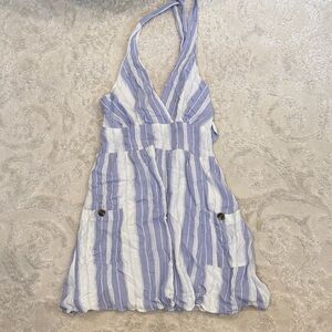 American Eagle Outfitters Lavender and White Striped Dress